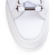 Miami white leather logo tag sneakers
