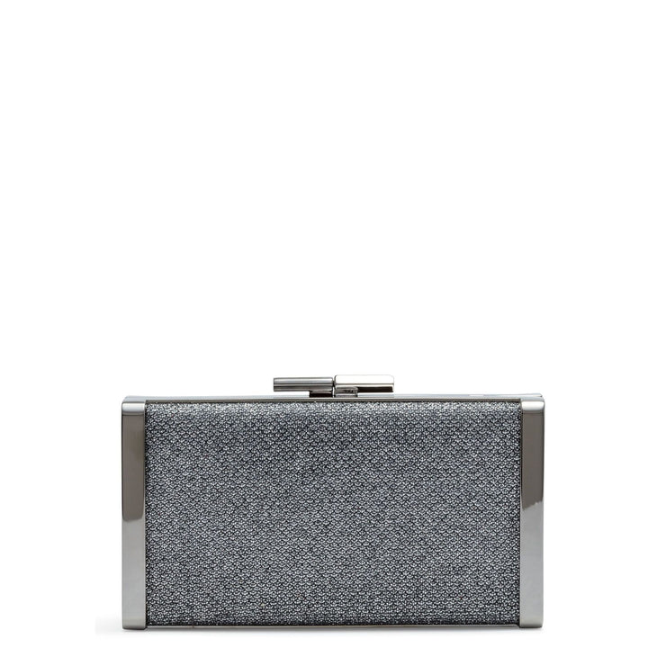 J Box Grey Glitter Clutch