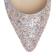 Romy 85 silver mix glitter pumps