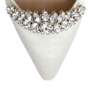 Romy 85 tiara satin crystal pumps