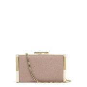 J Box ballet pink glitter clutch