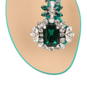 Esfiratomod flat emerald suede sandal