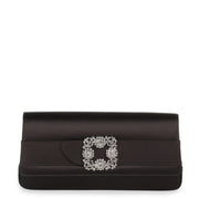 Gothisi black satin clutch