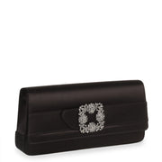 Gothisi black satin clutch