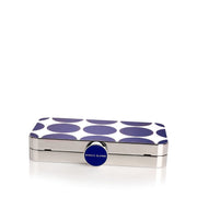 Mina royal blue shiny silver clutch