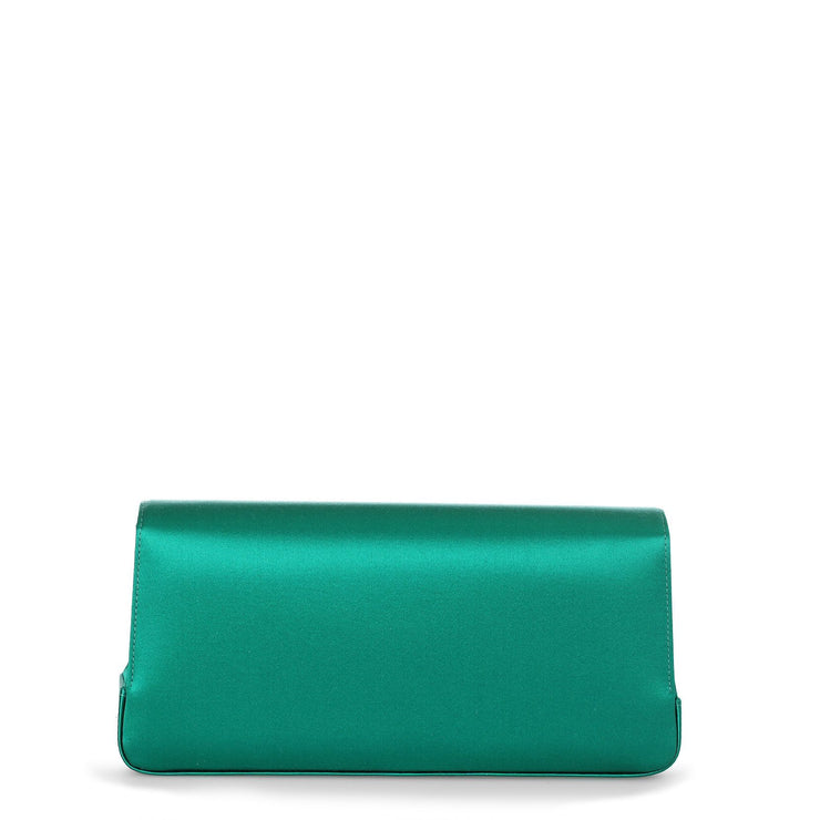 Gothisi emerald green satin clutch