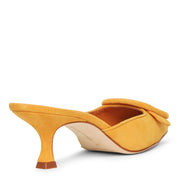 Maysale yellow suede mules