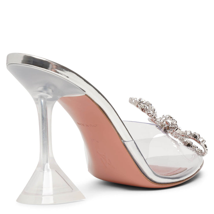 Rosie embellished transparent pvc mules