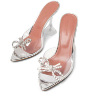 Rosie embellished transparent pvc mules