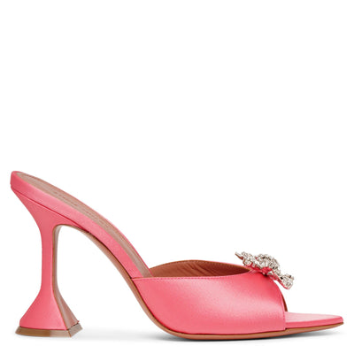 Rosie embellished pink satin mules