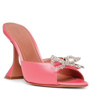 Rosie embellished pink satin mules