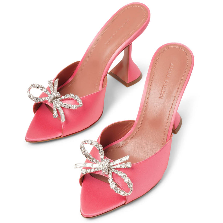 Rosie embellished pink satin mules