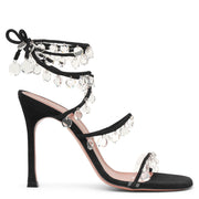 Tina lace up black suede sandals