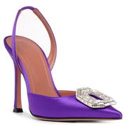 Camelia sling 105 purple satin pumps