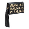 Pochette black golden logo clutch