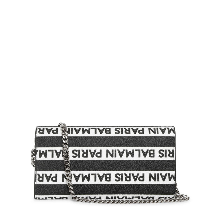 Stripe logo coated canvas wallet