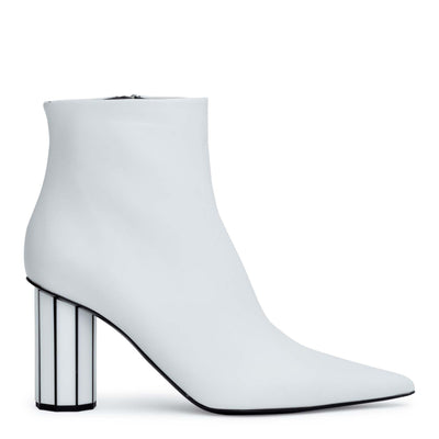 White 90 ankle boots