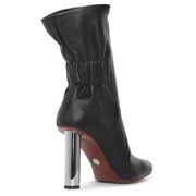 Rouched nappa high boots