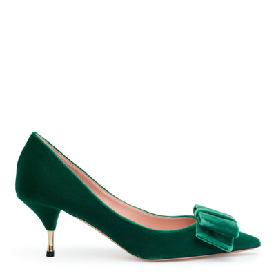 Velvet green 60 pumps