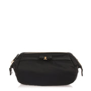 Black Nylon Cosmetic Bag