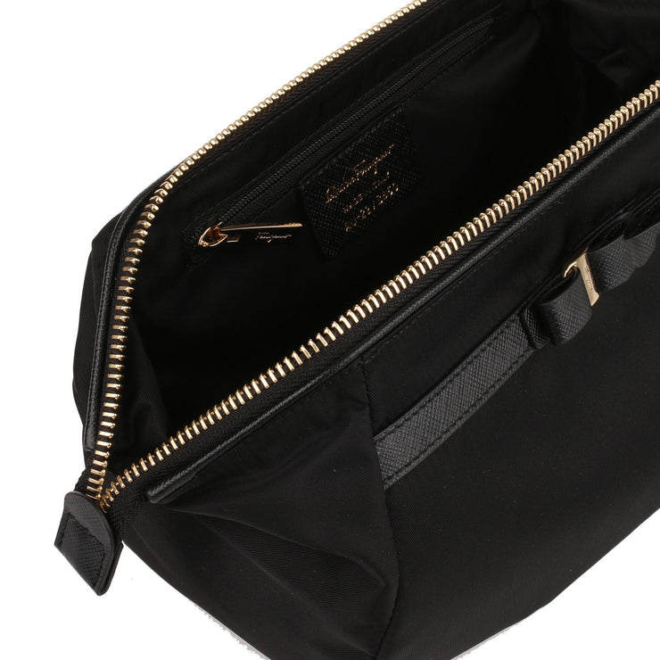 Black Nylon Cosmetic Bag