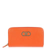 Orange leather Gancio wallet