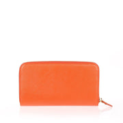 Orange leather Gancio wallet