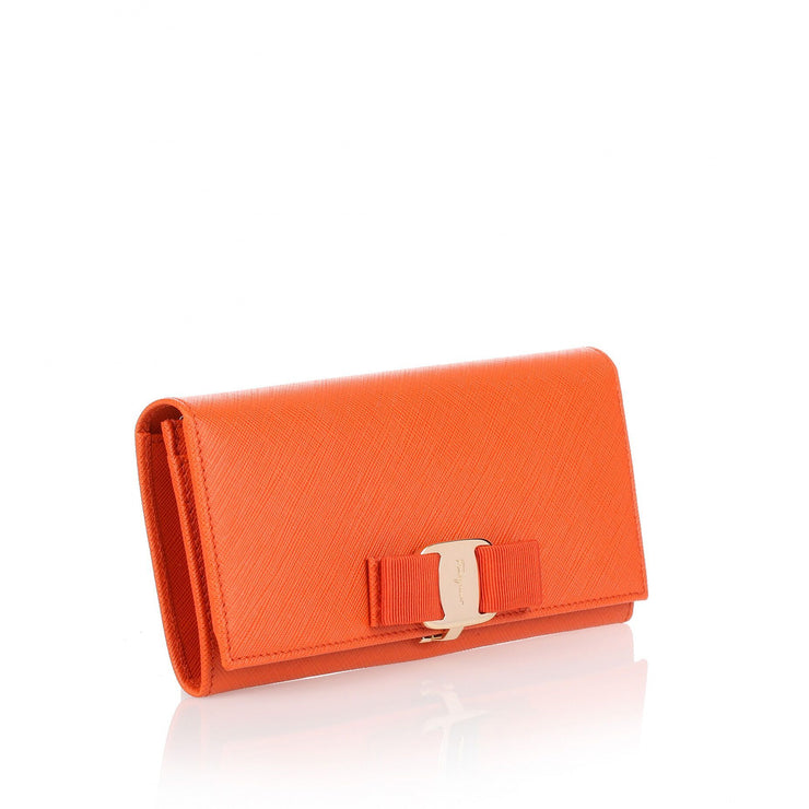 Orange Vara continental wallet