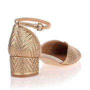 Edda metallic gold leather sandal