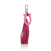 Pink leather Gancio keyring