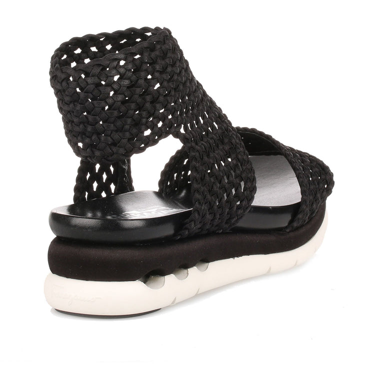 Edam black braided sandal