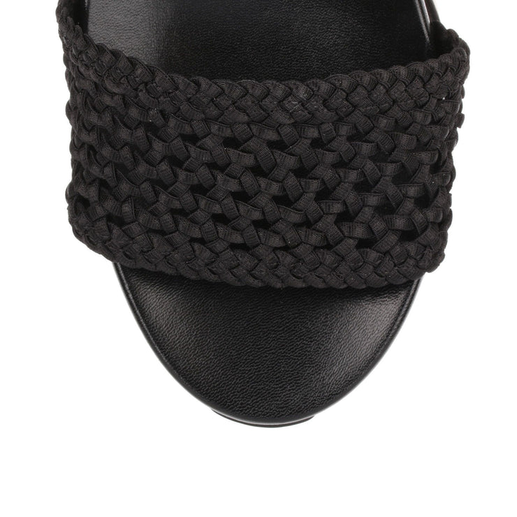 Edam black braided sandal
