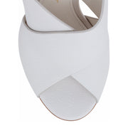 Abriola Crisscros 100 white leather sandals
