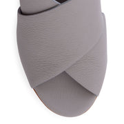 Lasa 70 grey leather sandals