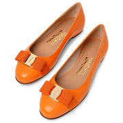 Varina 22 orange leather ballerinas