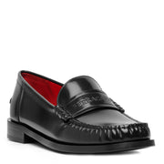 Irina black leather loafers