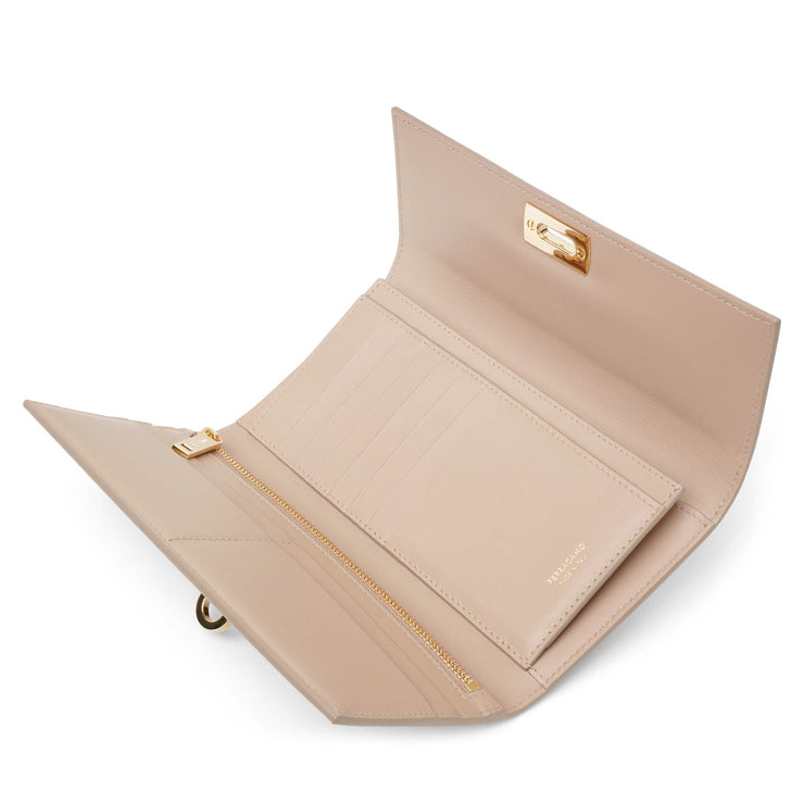 Wanda beige continental wallet clutch