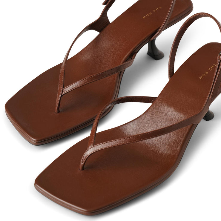Constance walnut leather sandals