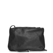 Boarse leather clutch bag