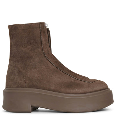 Zipped 1 ash suede boots