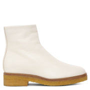 Boris white leather boots