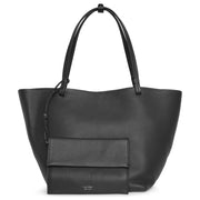 Park tote 3 lux black leather bag