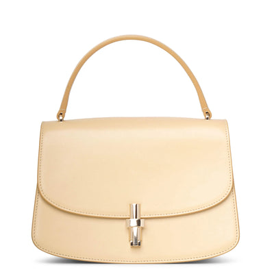 Sofia 8.75 butter white leather bag