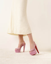Vegastrassima 160 pink suede sandals